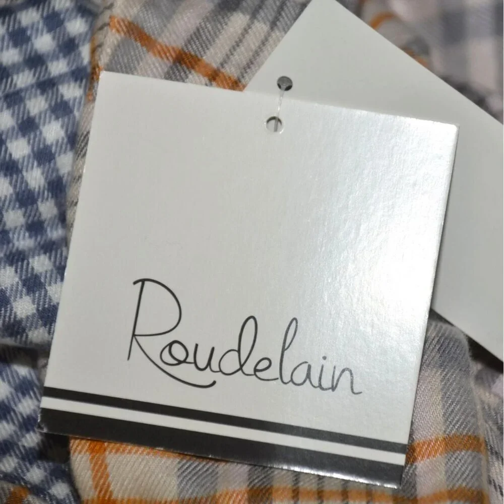 NWT Roudelain Womens XL Long Sleeve Flannel Sleep Shirt Nightgown Plaid Gingham